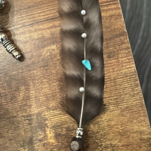 Hat feathers, gifts, decor feathers, western feathers, rhinestones, pearls - Picture 6 of 8